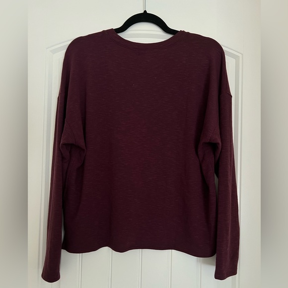 Michael Stars Sam V Neck Top in Eggplant | Women’s M - Picture 3 of 5